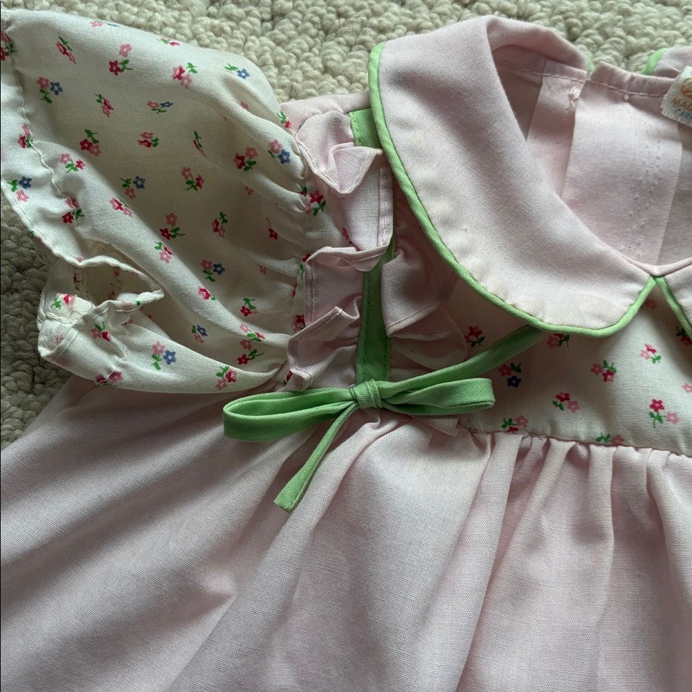 Catton Candy Vintage Baby Girls Pink Cat Embroidered Dress - Picture 3 of 8